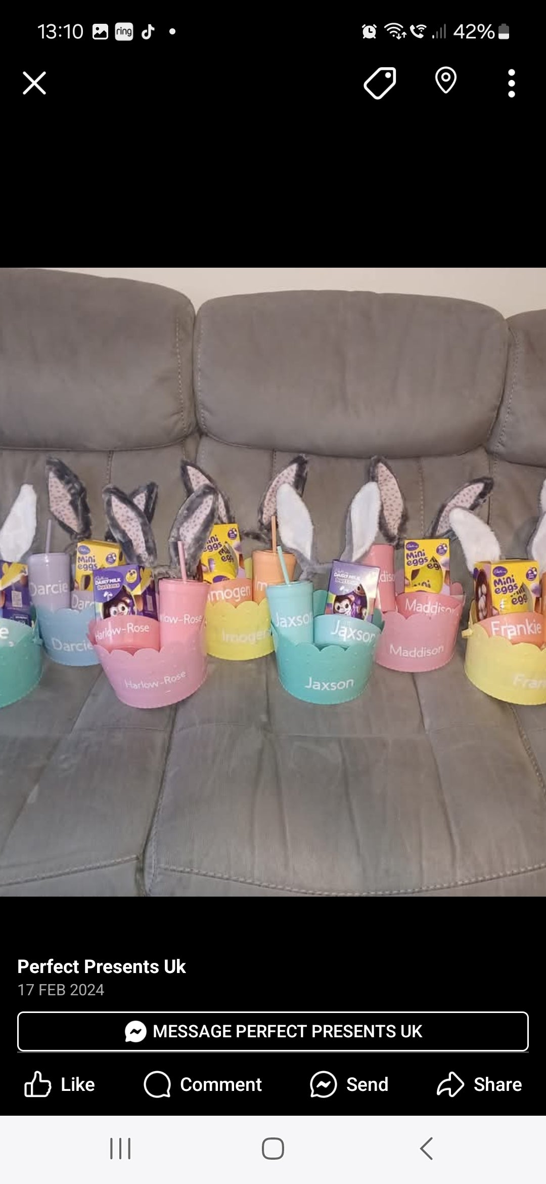 Personalised easter basket